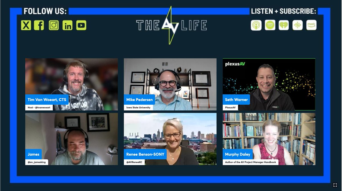 WrittenByMurphy's tweet photo. We have a full house @theAVlifePod
we are talking AVoIP with my friend Seth Warner from @PlexusAV and MIke Peterson
There are a lot of things to talk about!
@tvanwoeart
@AV_JamesKing
@TheAVlifepod
@AVREneeKC
@BrandyJo
#avtweeps #HETMA #AVPM https://t.co/PRRkCDBbKz