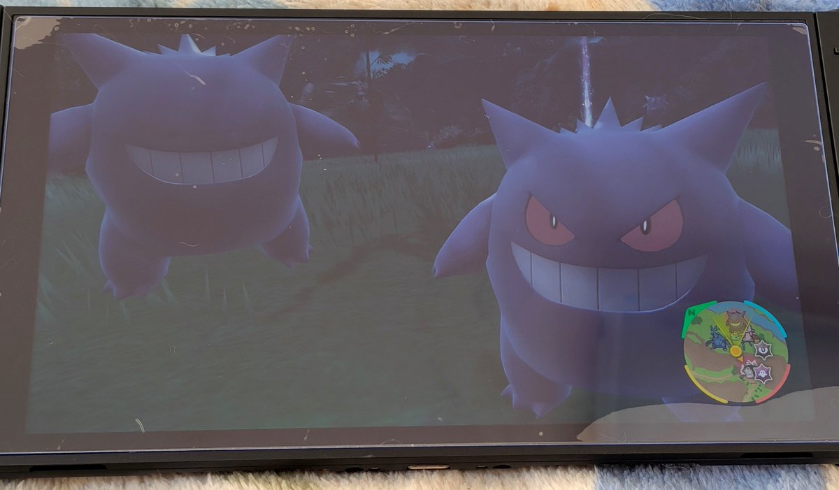 cat522_itigo's tweet photo. シルバーウィークなのでポケモンSVやってたら

ゲンガーが大量発生してたんだが
…ゲンガーと言うか通信進化系って大量発生したっけ？

バグかなって来てみたらゲンガーちゃんと湧いてた
んーSwitch2だからとか関係あるかな？

とりあえず日付変わるまでに色違い厳選せねば！ https://t.co/VrZofTtj0P
