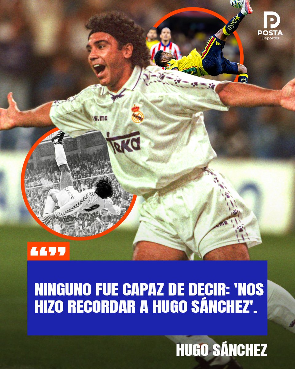 POSTADeportes's tweet photo. 😳⚽ ¡HUGO SÁNCHEZ NO SE QUEDÓ CALLADO!

La espectacular chilena de Miguel Borja ante Chivas dio la vuelta al mundo, pero hubo algo que no le gustó nada al “Pentapichichi”: que casi nadie relacionara el gol con él. 

Hugo reclamó que periodistas, narradores y comentaristas olvidaron mencionar su legado en este tipo de remates, una de las grandes marcas de su carrera. 🇲🇽🔥

¿Tenía razón Hugo en reclamar o se la tomó demasiado personal? 👀