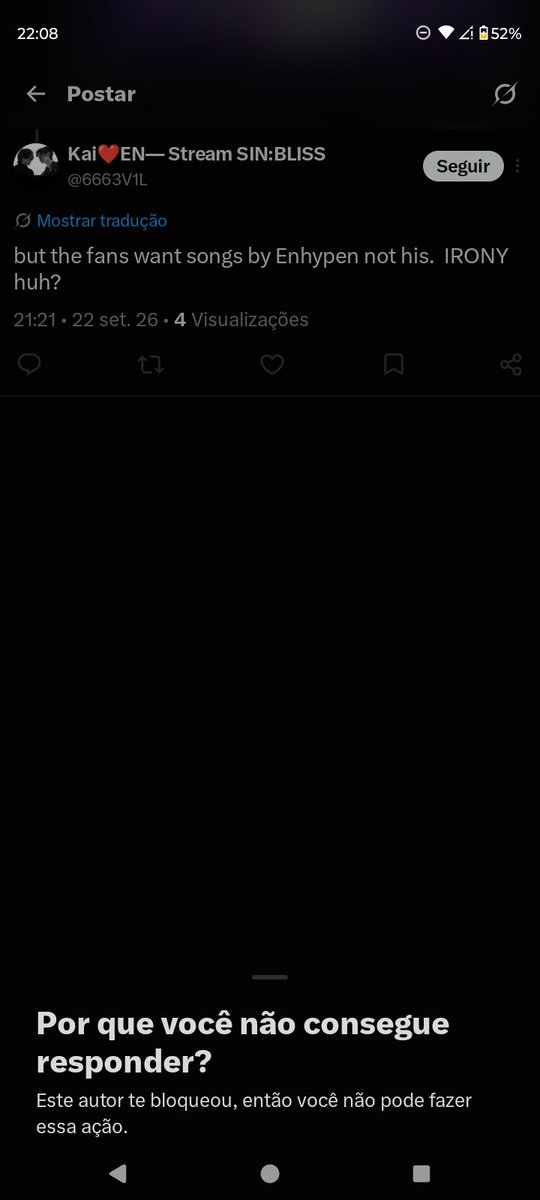tdookki's tweet photo. @6663V1L  primeiro block no twt sendo de uma vagaba que não teve nem culhão pra brigar cmg, toiça https://t.co/ph9uOTYD6J