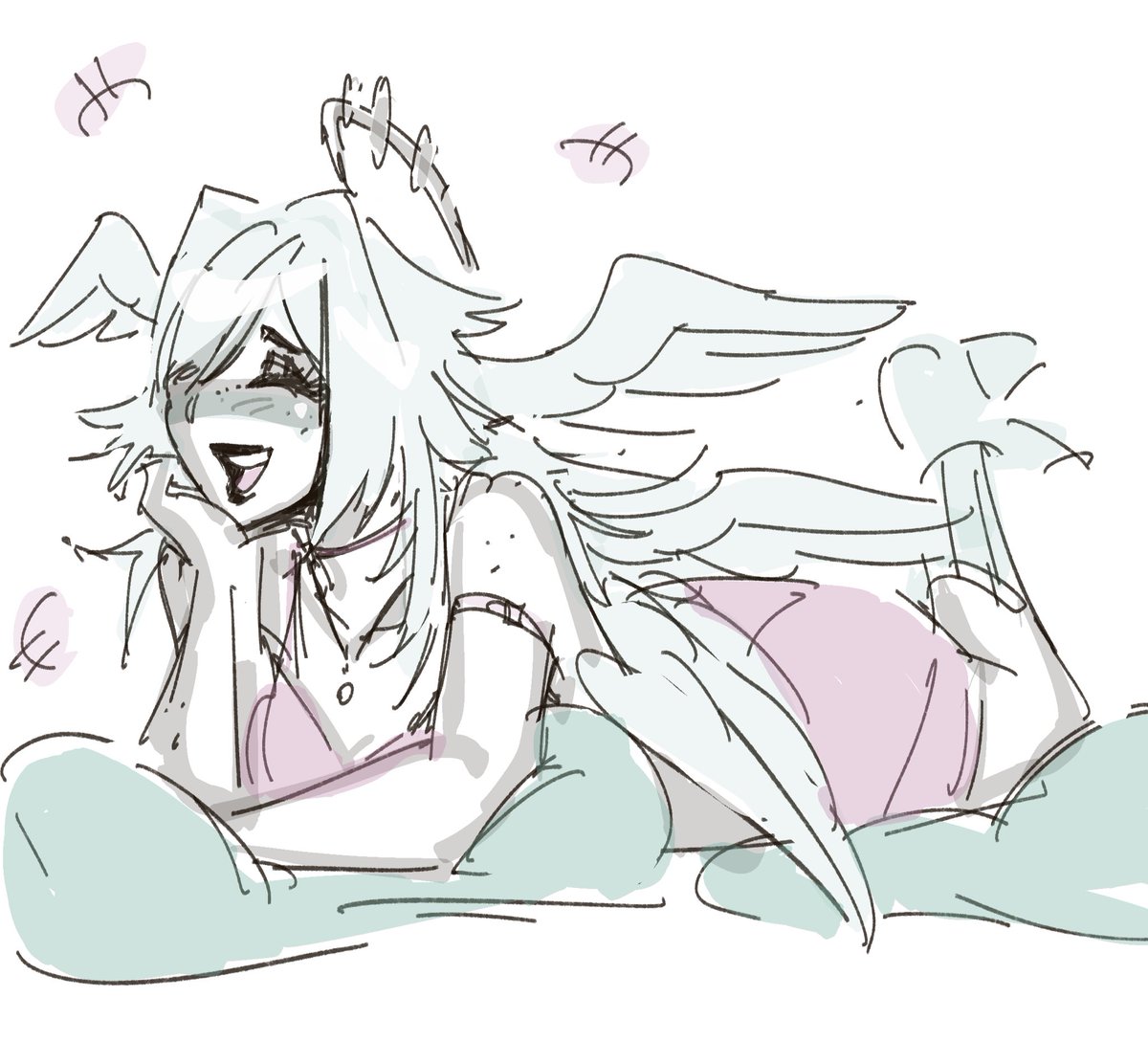 boioioinging's tweet photo. More #hazbinhotel / #helluvaboss doodles! 
I luv #serpherd AND I LUV ABEL AND EMILY! https://t.co/DT8QZAJsPy