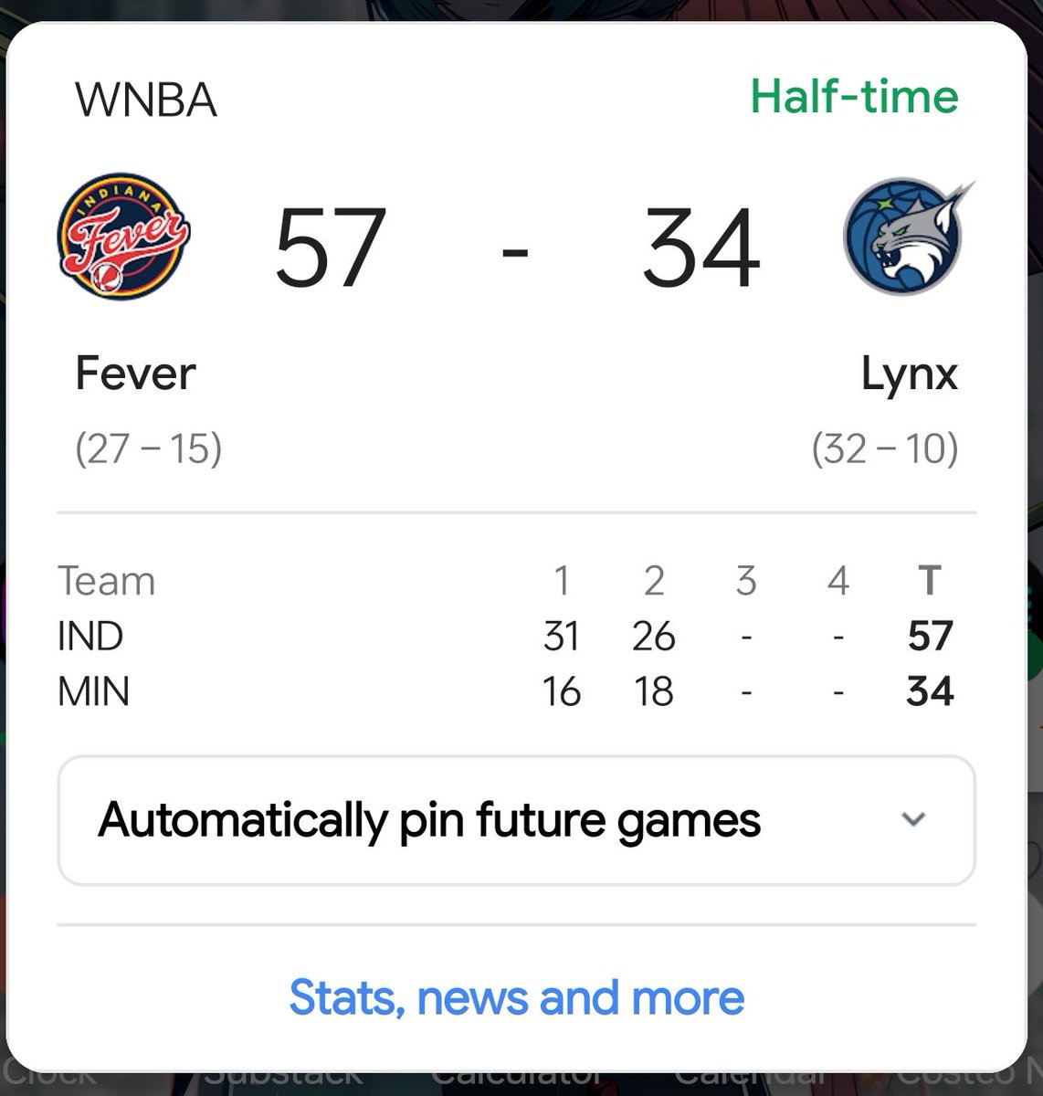 screenzup's tweet photo. What do you mean this is the @IndianaFever ... @YoitsRosie ... This is what we've wanted ... Box Score is nuts ... Oboards even , D.rebs monstering them, +/- for CC AB and KM is crazy https://t.co/SnkM1hx0RQ