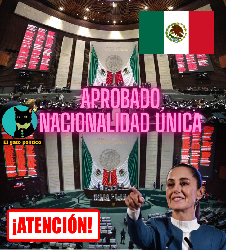 elgatopolitico_'s tweet photo. 🔴​🔴¡Se acabó la fiesta!
Morena y aliados imponen condiciones y con 344 votos a favor y 116 en contra (del PRIAN), aprueban  la reforma de nacionalidad única para la Presidencia y las gubernaturas del país. 

En caso de tenerla debe “renunciar a ella previo a solicitar su registro como candidato o candidata”.

La Cámara de Diputados oyó a la presidenta.​🥁​🥁
