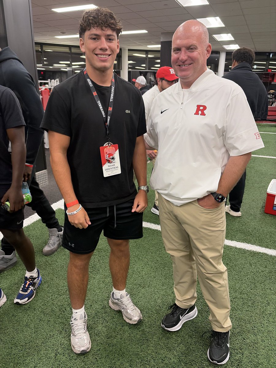 NoahOdenthal17's tweet photo. Blessed to be able to visit Rutgers. Thank you @RUCoachFraser @CoachEAllen21 for your time. Looking forward to the future. #CHOP🪓 
@RutgersOn3 @RutgersFBTalk @RutgersOnBTN 
🎯@specialteamsu
⛓️‍💥@BCollierPPI @PPIRecruits 
✅@connectedathUSA @GP_Recruiting https://t.co/wJWO9h5cEl
