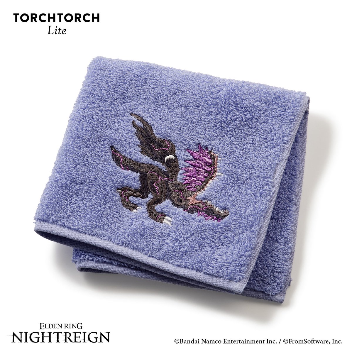 torchtorch_jp's tweet photo. 【TOKYO ISSUE先行販売】
『ELDEN RING NIGHTREIGN』ワンポイント刺繍の今治タオルハンカチ。〈夜の獣、グラディウス〉、〈夜の爵、エデレ（常世の王）〉、〈ピタパン〉の全3種。肉厚の生地と大きめの刺繍が特徴です。各2200円（税込） https://t.co/y1Y5K903Dy
