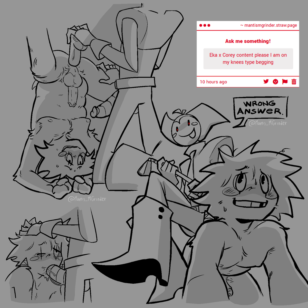 Mantis_MGrinder's tweet photo. Eka x Corey Request yey!! #goonhouse #smuthouse #funhousensfw https://t.co/r6F7oBP8CO