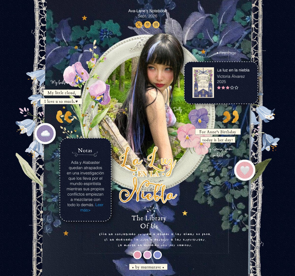 murmurave's tweet photo. the antique harebell mailbox ♥︎> la luz en la niebla ✿ (…) “for Grace’s birthday, because I love her so much”. #TheLibraryOfUs https://t.co/JlbOXkYwA5