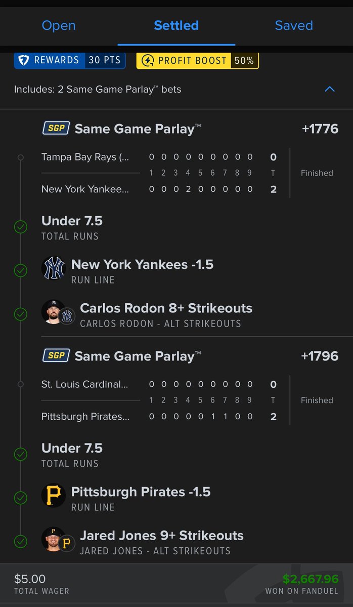 KasperMLB's tweet photo. Run me my money @FanDuel https://t.co/MelIBqSqL0