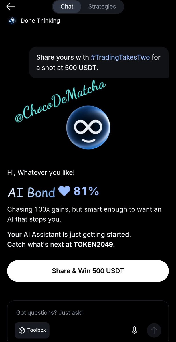 ChocoDeMatcha's tweet photo. @MEXC_AfricaBU #TradingTakesTwo
#MEXCEventRocks
UID: 10193213 https://t.co/h9xIYGZlq6