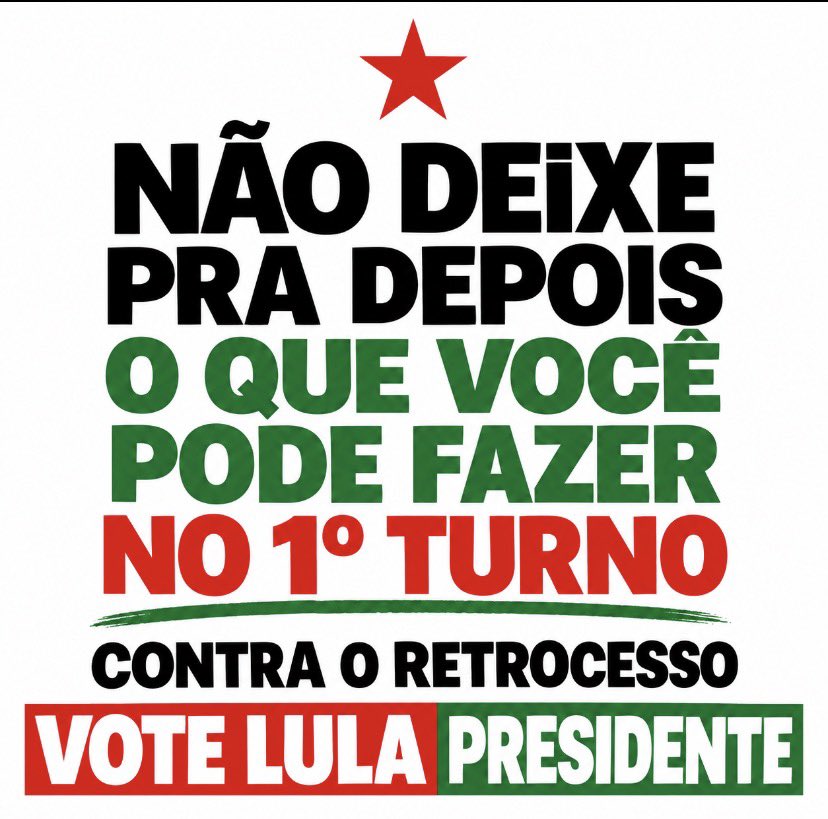 _dilmadebochada's tweet photo. BORA LULA PRESIDENTE https://t.co/WqU2GphcTi