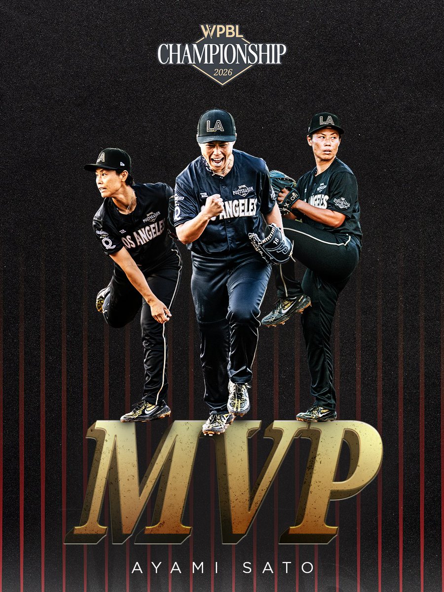 wpbl_official's tweet photo. 11 innings pitched. 4 earned runs. 6 strikeouts. 2 wins. 
The first-ever complete game in the WPBL.
Ayami Sato is the first-ever WPBL Championship MVP. https://t.co/eRLZNEti8H