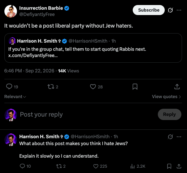 HarrisonHSmith's tweet photo. I'm on a ratio streak with these fools. https://t.co/6GjnjtJUkB