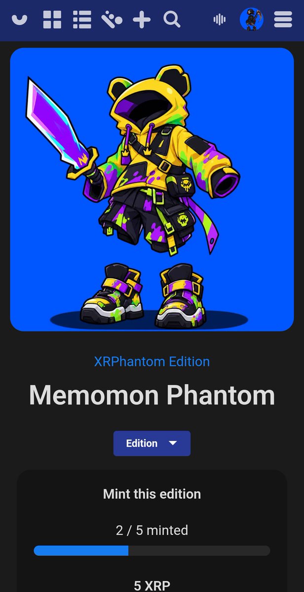 xrp_phantom's tweet photo. 📢 2 XRPhantom Edition has been minted 

By @memo_MONKEE

 Thank you so much for the support ❤️ 😁

Let's Follow @memo_MONKEE 

#XRPhantom #NFT #XRP https://t.co/DK4v80kCVJ