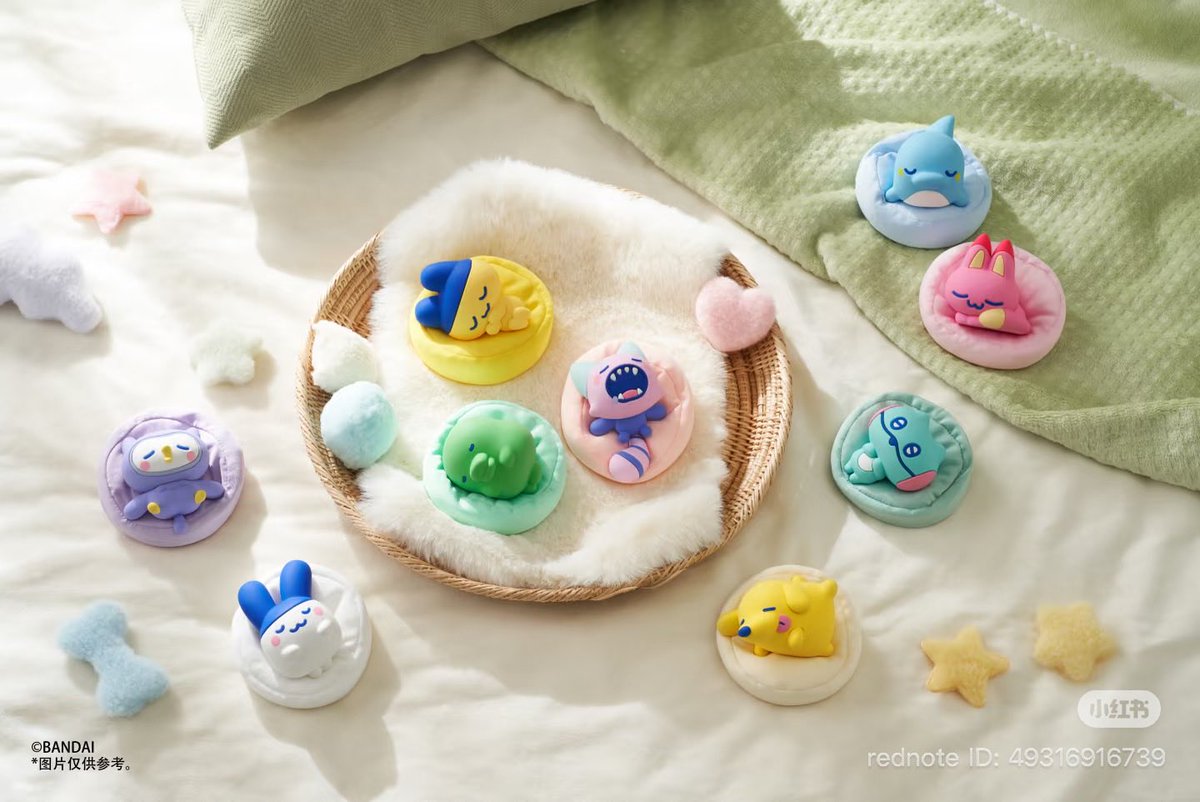 TamaPalace's tweet photo. Tamagotchi Happy Garden Sleeping Pose Figure Series

1️⃣ feature your favorite Tamagotchi Paradise characters in a sleeping pose
2️⃣ nine total figures
3️⃣ available now for 49 RMB each in China

https://t.co/NwMpTS40XS

#tamapalace #tamagotchi #tmgc #tamatag #virtualpet #bandai https://t.co/gPWWgb4V4c