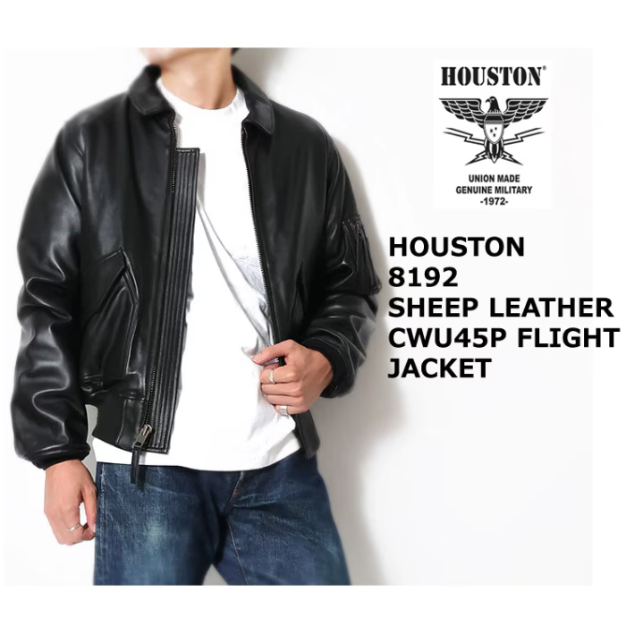 mountainrecon's tweet photo. HOUSTON 8192 SHEEP LEATHER CWU45P 数々の高品質リプロミリタリーアパレルを手掛けるヒューストンからレザー製45P入荷! 超いいですね!しかもしなやかで軽い羊革!52580円は正直お得かと!丁寧な縫製で��評のあるブランドさんなので作りも安心!肩のアクションプリーツも再現され動きやすい!#45P https://t.co/mXjtYXS957