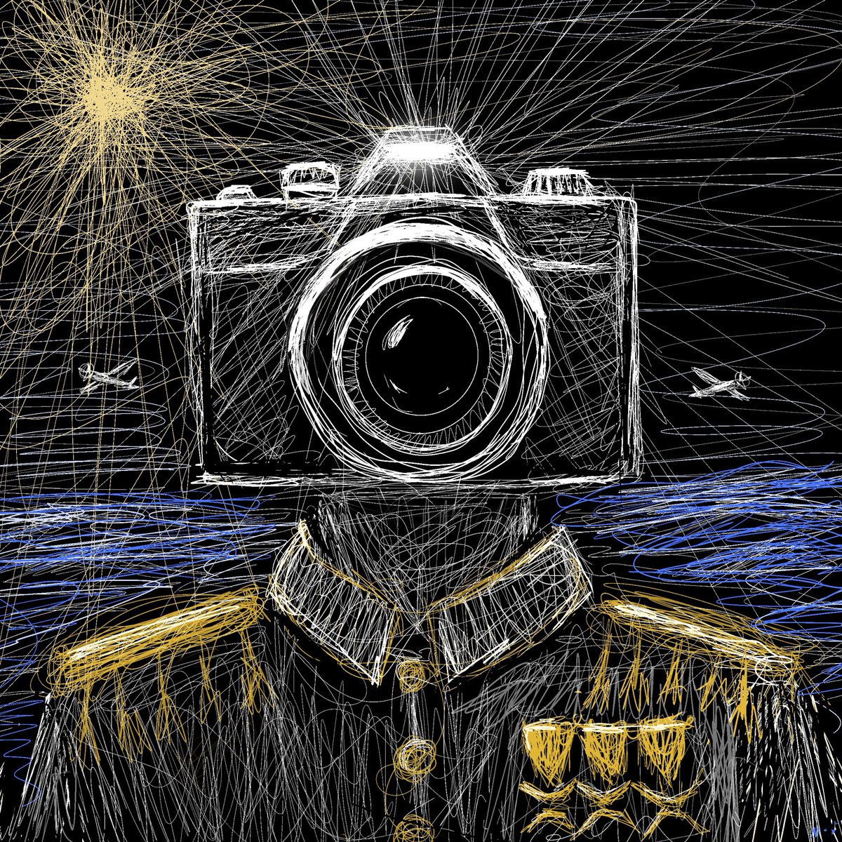 MrUnbearable66's tweet photo. General Canon wears his XRP Army uniform while out at sea. This photo was taken as a joke, for Colonel Kodak stands right in front of him, also getting his photo taken by General Canon, hence the flash! 📸 https://t.co/08JaZb5Lwo
