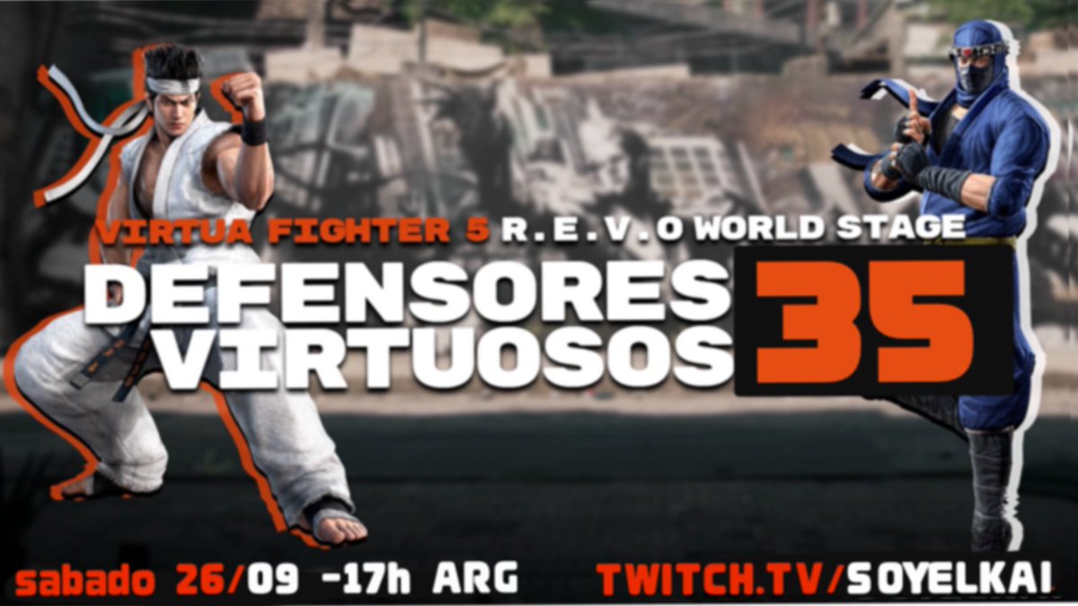SoyElKai's tweet photo. Me gusta el arrrrrrrrte, me gusta el virtua fighter. (Por favor no miren la edicion del flyer, mi editor se fue de vacaciones). En fin, Defensores Virtuosos #35, este sabado, en el canal de siempre!

Valido unicamente para residentes en sudamerica 🫡

https://t.co/lmfJAEf1Pa https://t.co/H8hgcs4pQI