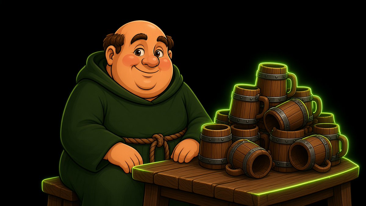 Fatfriarfun's tweet photo. Seat's warm. Foam's fresh.
We kept a stool for you.
Come sit. Drinks up.
$FRIAR
#FRIAR #FatFriar #RobinhoodChain https://t.co/2cU8nLTWU6
