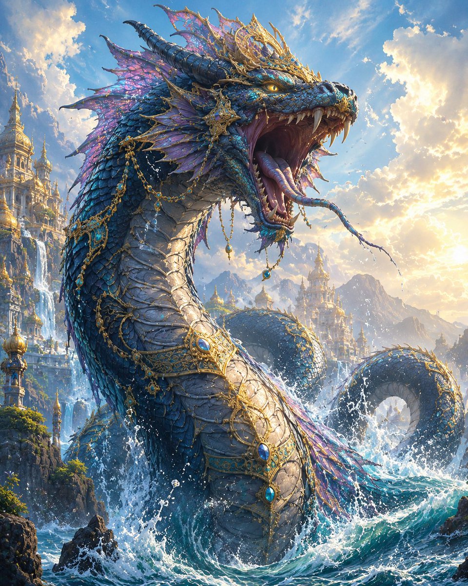 Anndromedah's tweet photo. 世界の神話・伝承から、龍たちを解放！🐉

ティアマト／ヴリトラ／ニーズヘッグ／タニファ
今回は、神話を揺るがす「大龍」たち

#全クリエイターに告ぐドラゴンの作品を解放せよ
#世界の神悪魔怪物図鑑TM
#神話 #ドラゴン https://t.co/qCfdKujCgS