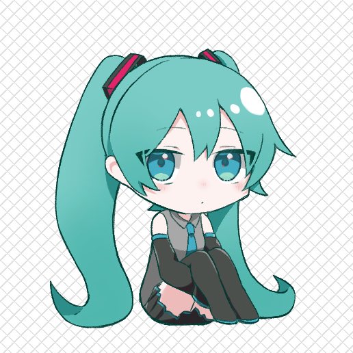 konsuup's tweet photo. ミクちゃん　#初音ミク　#ミニキャラ https://t.co/3hHbCzQRut