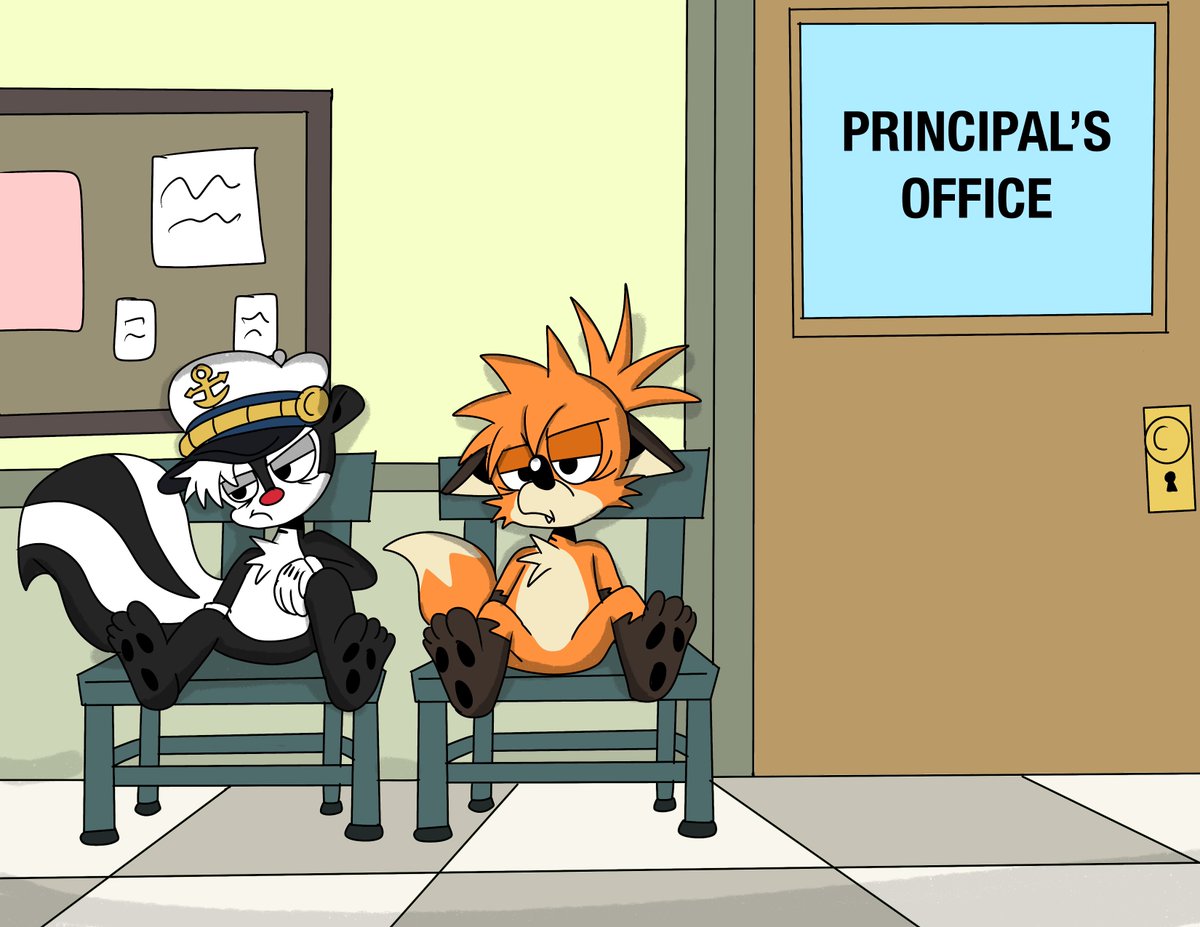 AutoJohnny's tweet photo. Looks like the boys are in trouble again, I wonder what they did this time?  

#webcomic #furry #furryart #OC #digitalart https://t.co/irGMld5x7N