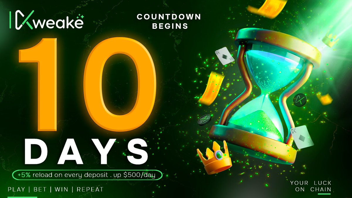 Kweake_Official's tweet photo. 10 days until the gates open.⏳

LIMITLESS PLAY. LIMITLESS WINS, only on Kweake!
See you on launch day.🍀 https://t.co/kTDmQzpqIk