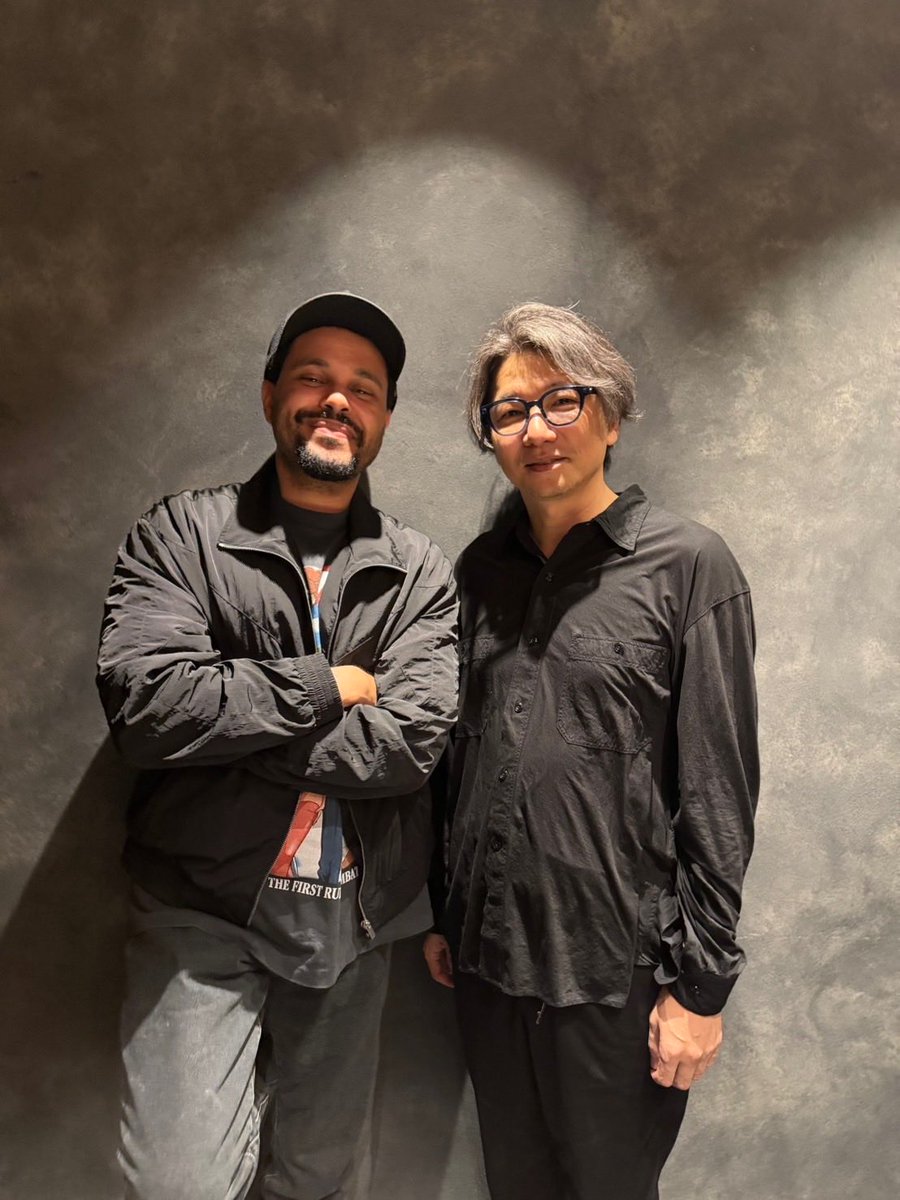 theweeknd's tweet photo. A dream dinner with legends Katsura Hashino and Fumito Ueda https://t.co/CGy3myoKhY