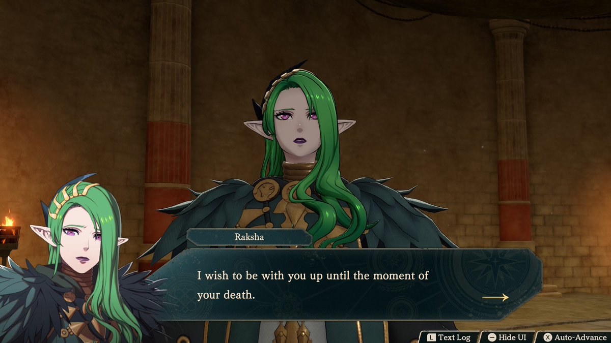 Forgot2Heal's tweet photo. Fefwspoilers / fire emblem fortunes weave spoilers

As much as I like Rakshas design, the fact shes so comphet is the worst part of this. When they pour such love and recongition into the connection Fabio and Dietrich have... its so damning they know how to write a good romance https://t.co/qOt6QvCjQP