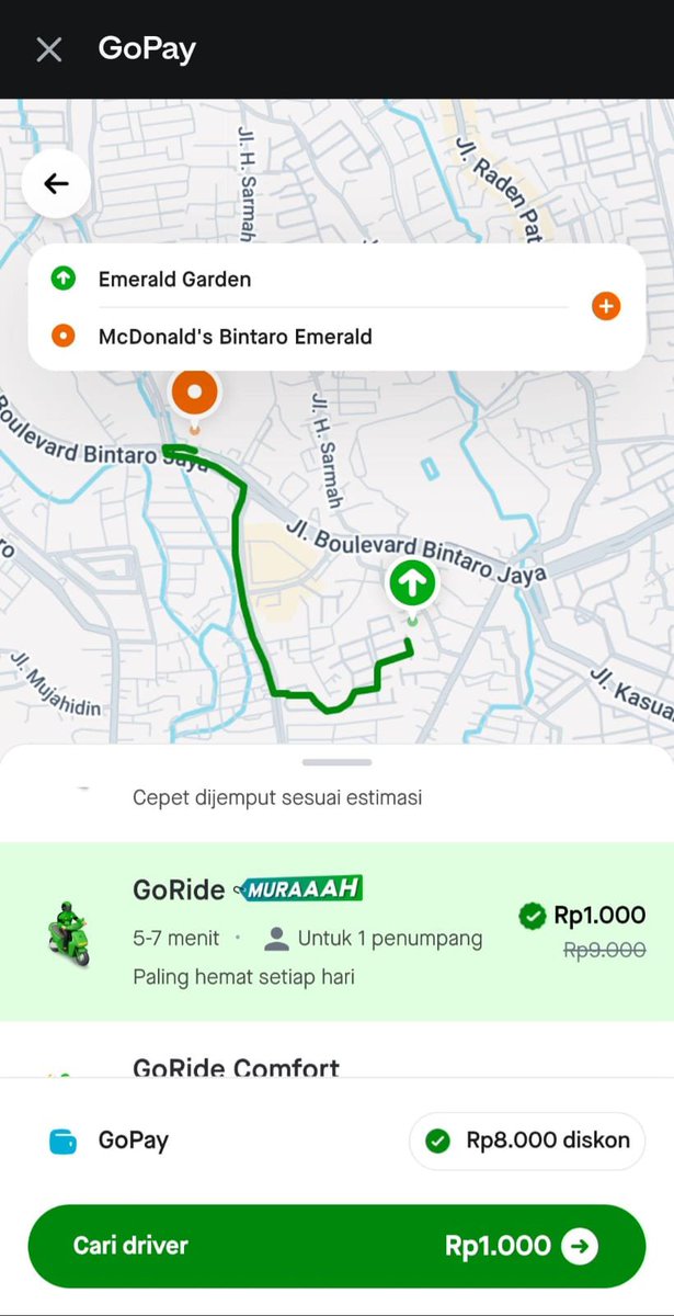 Manda7kg7's tweet photo. dompet tipis bukan masalah kalau pesen goride di aplikasi gopay mulai 1rb 😆 perjalanan tetap lanjut 🌿 #GOJEKDIGOPAYMULAIDARI1000 https://t.co/PxngBMQHM2