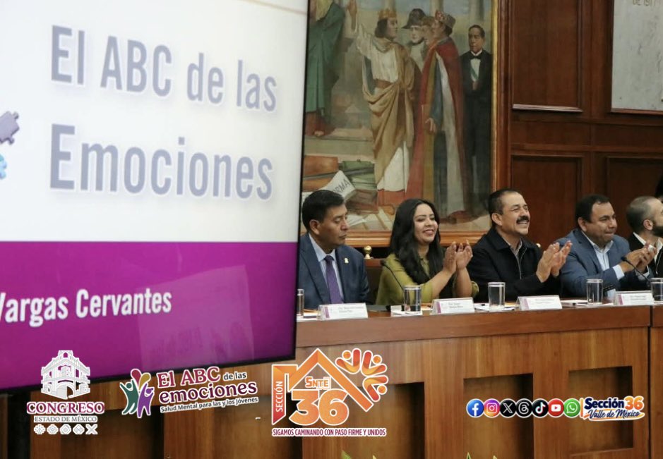 Seccion36Ofic's tweet photo. Nuestra Secretaria General, Mtra. Mónica Miriam Granillo Velazco, participó en el arranque de la campaña ABC de las emociones para las y los jovenes en el Congreso del Estado de México.

#SigamosCaminandoConPasoFirmeYUnidos https://t.co/81bpc9kuFN