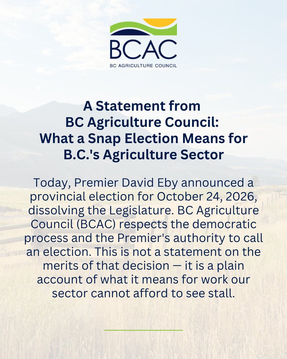 bcagcouncil's tweet photo. The Oct 24 election isn't the issue — what it pauses is. Our Task Force's 32 recommendations are now on hold under caretaker convention without a guarantee to resume.

Read the full statement here: https://t.co/pVI5JaUn7f https://t.co/JtmpRmNcxB