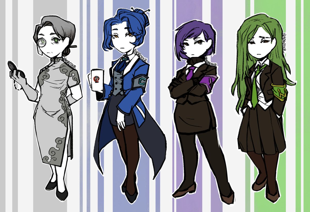 nmoroder_main's tweet photo. genderbend designs for some boys of lobruina. with roland on ruina part cuz i felt bad leaving him out with the rest partying. yes the girls will be coming too at undefined date

- lobotomy corporation / library of ruina https://t.co/ASmti97EGQ