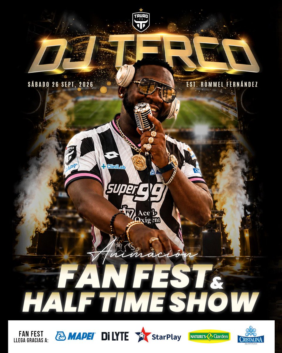 TauroFC's tweet photo. 😎 ¡ELLOS GANARON! 🐃🔥

Para celebrar nuestro aniversario por todo lo alto, DJ Terco  estará a cargo de la música en nuestro fan fest y el show de medio tiempo 💿🐃 con nuestros aliados

Y tenemos muchas sorpresas, regalos y promociones para todos 🖤🤍😎 https://t.co/VhUUgaTTCz