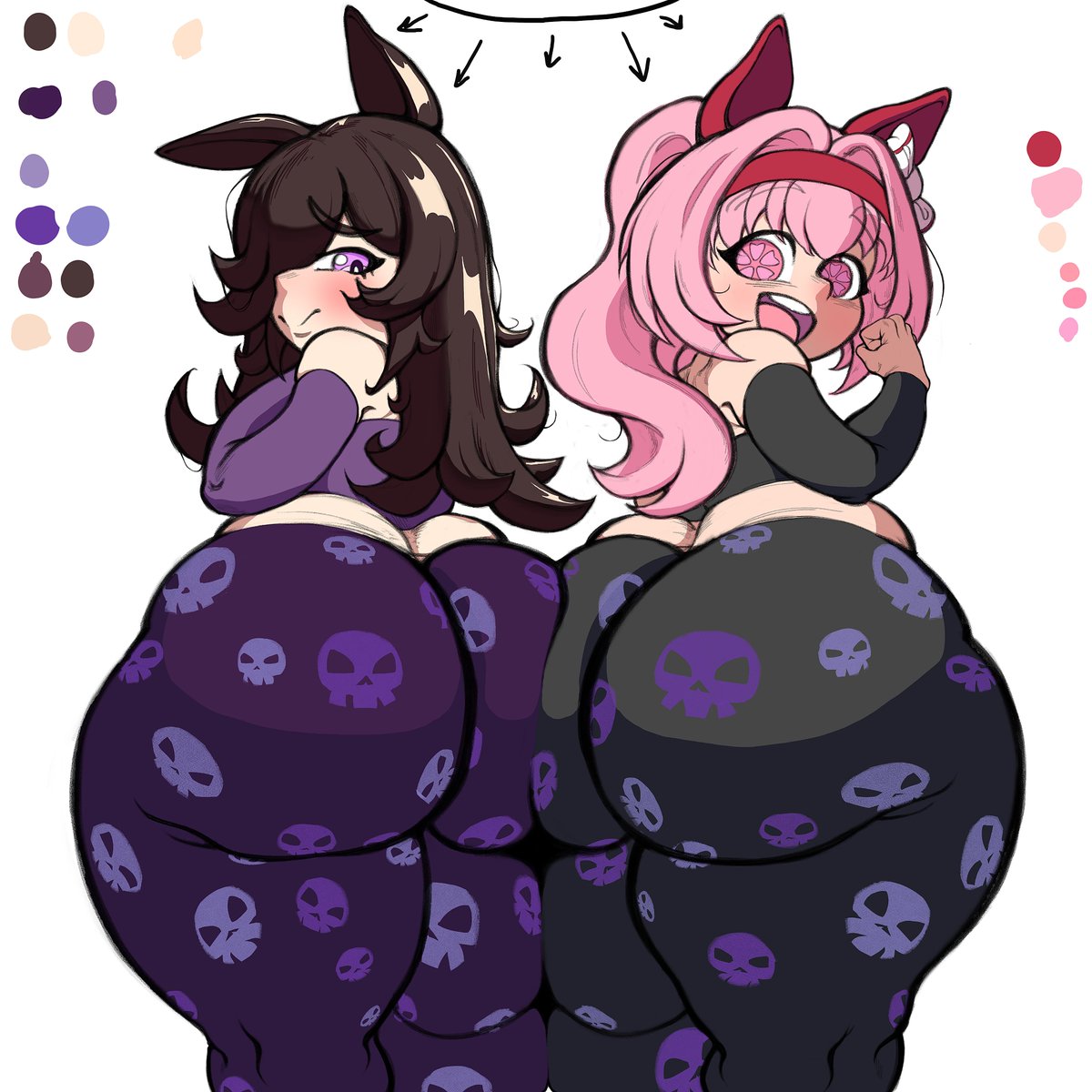 Pnunsfw's tweet photo. I thought I might as well give a lil update on our wonderful bottom heavy daughters ☺️

I've been caught up with work but TRUUUUST I'm gonna do my best to finish this by the end of the week https://t.co/ZcBtIXuJAd