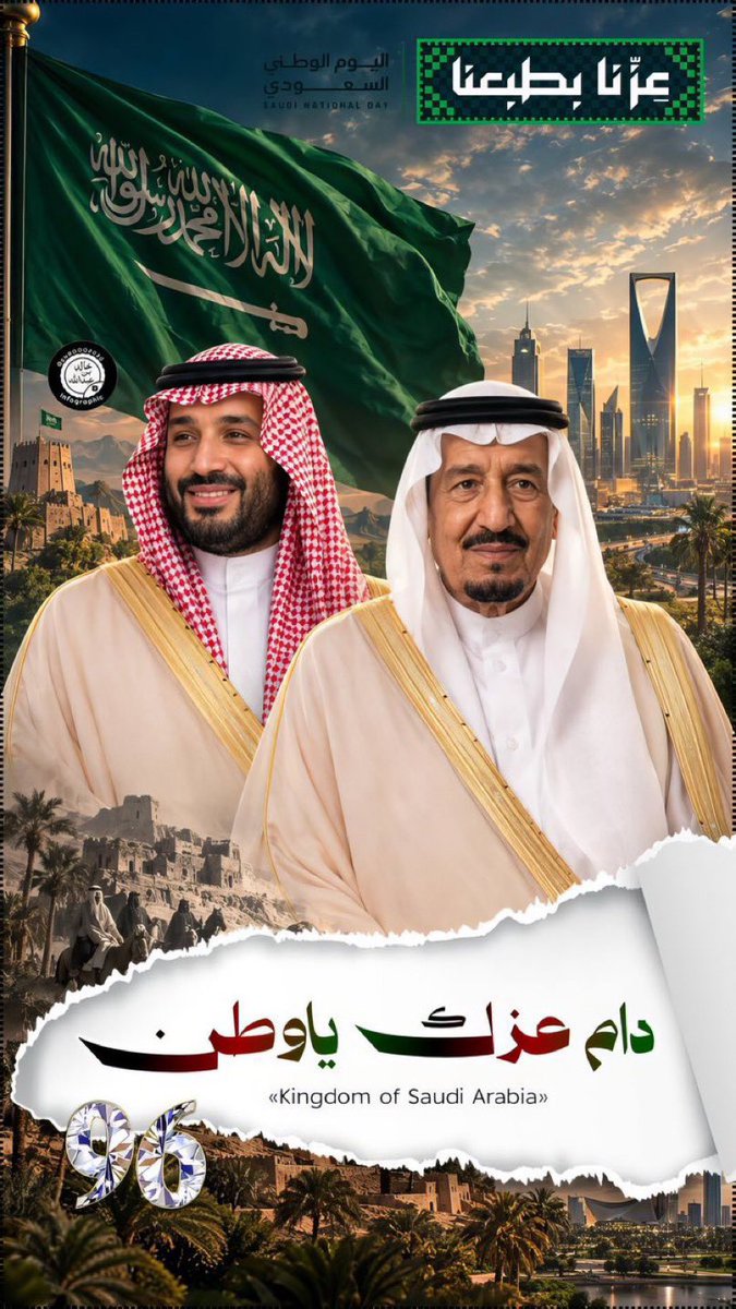 zalshryf842's tweet photo. #عزنا_بطبعنا
#اليوم_الوطني_السعودي_٩٦
@AzizbagBag

في يومنا الوطني.. نرفع الرأس فخرًا 
بوطنٍ عظيم 🇸🇦💚
كل عام والسعودية شامخة. https://t.co/bB7yRBY4bm