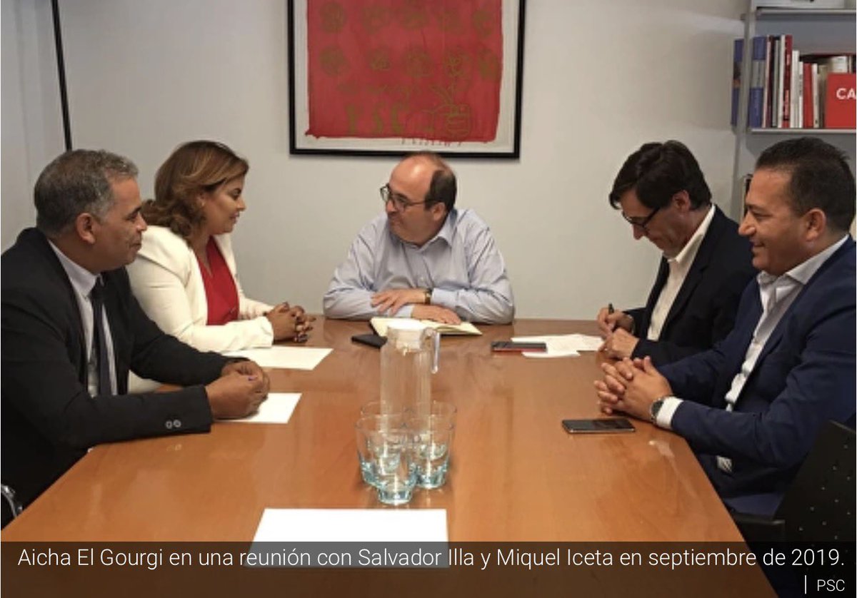 SergiMaranya's tweet photo. 🔴 ATENCIÓ 10.35 h: Aicha El Gourgi, la marroquina que torna a posar el PSC i el PSOE sota sospita.

👉🏻 És una diputada marroquina resident a Tarragona que durant anys ha combinat la seva activitat política al Marroc amb una estreta vinculació amb els socialistes a Catalunya i Espanya.

🇲🇦 El juny de 2021 encara figurava a l’executiva del PSC de Tarragona. Només tres mesos després es presentava al Parlament del Marroc per la USFP (Unió Socialista de Forces Populars, partit socialdemòcrata marroquí) i difonia un programa que reclamava “alliberar” Ceuta, Melilla i les Illes Canàries per completar la “integritat territorial” marroquina.

📷 També ha mantingut contactes amb destacats dirigents socialistes. Se l’ha documentat amb Salvador Illa i Miquel Iceta, mentre que fonts del seu entorn la situaven mobilitzant votants d’origen marroquí a favor del PSC.

🏝️ Amb José Luis Ábalos, El Confidencial parla d’una “estreta relació” i explica que El Gourgi li va organitzar unes vacances familiars al Marroc el juliol de 2021, amb una trobada a casa del líder de la USFP, Driss Lachgar.

📷 També ha coincidit amb Pedro Sánchez: el desembre de 2024 tots dos van participar en el Consell de la Internacional Socialista a Rabat.

💰 El Gourgi va presidir, a més, una entitat que va rebre subvencions de la Generalitat. El Español també va publicar que havia dirigit un projecte amb menors finançat amb 240.000 € públics.

🗳️ I el 2023, ja com a diputada marroquina, ella mateixa va confirmar que havia signat una carta demanant als electors espanyols d’origen marroquí que votessin el PSOE.

🤔 Si el PSC va buscar mobilitzar específicament el vot d’origen marroquí mentre una dirigent vinculada al partit feia política en una formació que reivindicava Ceuta, Melilla i les Canàries, el partit té moltes explicacions a donar. Sobretot quan els marroquins ja constitueixen la principal nacionalitat estrangera a Catalunya. La qüestió és legítima: fins on arriba aquesta estratègia electoral i què sabia realment el PSC de les posicions que defensava El Gourgi al Marroc?