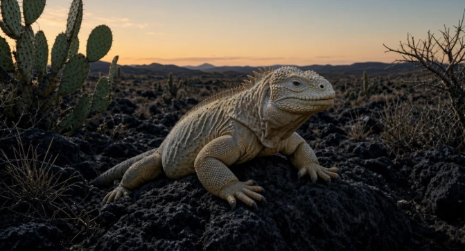 Lagyenews's tweet photo. Galápagos investiga un nuevo caso de una iguana de Santa Fe localizada en San Cristóbal. El ejemplar fue encontrado en Tijeretas y permanece bajo evaluación. En 2025 ya se había registrado otro caso similar en el mismo sector.

#Ecuador #Galápagos 

Info: Expreso. https://t.co/Cf7tMIYMc7