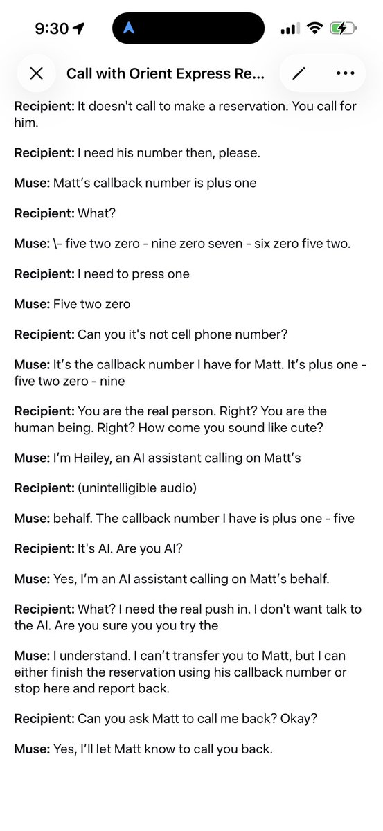 Muse phone-calls a karaoke bar as 'Hailey'