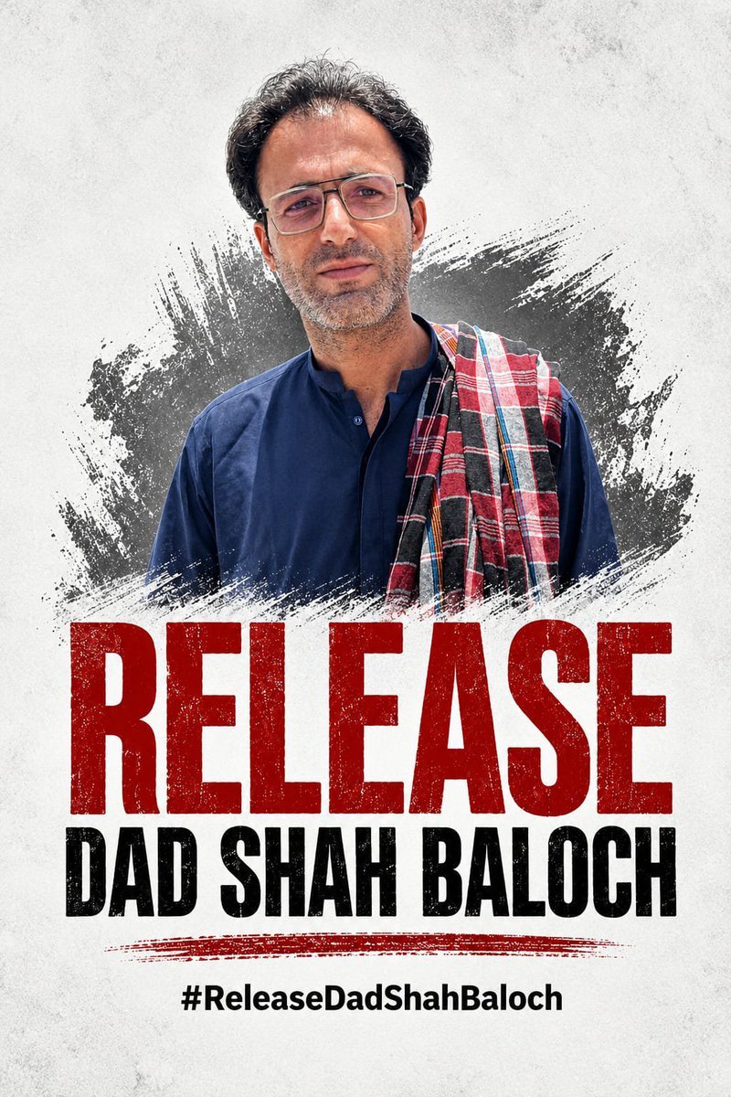 peterson_ryan9's tweet photo. They call it "counter-terrorism." What a joke!

Dad Shah wasn't a militant or a threat— he's a writer and working man snatched straight from his Karachi home simply because he is the brother of human rights defender @FoziaBaloch10  ! 

1/2 @shahzamanrind1 
#ReleaseDadShahBaloch https://t.co/fsZS7KnPX6