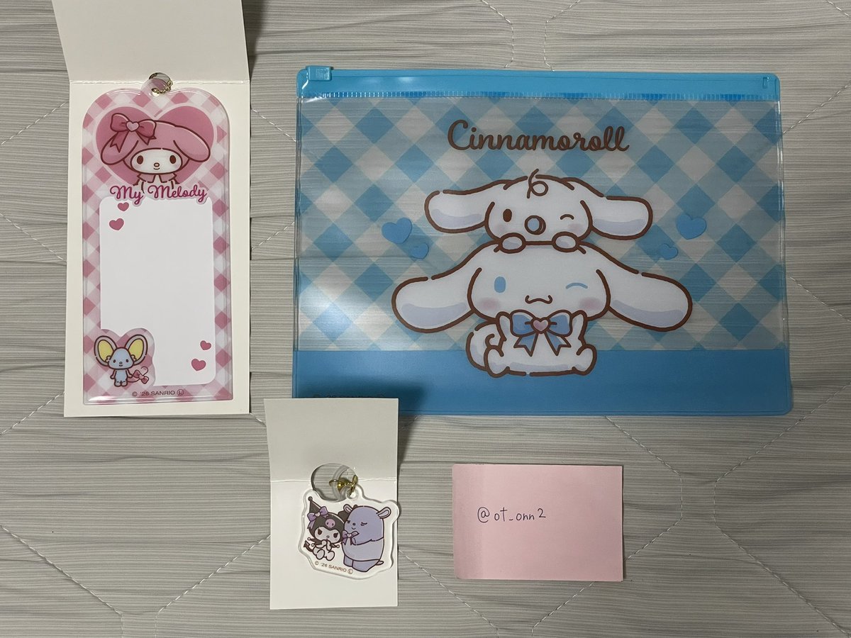 ot_onn2's tweet photo. 【交換】サンリオ 100均 セリア Seria ダイソー DAISO 

【譲】マーカーチャーム クロミ
ネームキーホルダー マイメロ
ファスナーケース シナモン キキララ
(キキララは過去弾)

【求】 ばつ丸(チャーム、ネームキーホルダー)
キティ(ファスナーケース)

📮郵送交換希望、お気軽にお声がけください！ https://t.co/4kcv8R4YbH