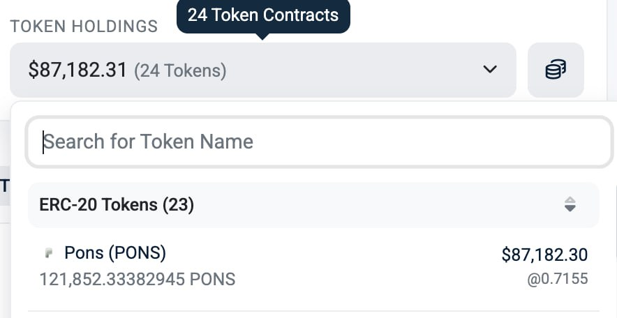 rodinshlo's tweet photo. big $PONS wallet starting to accumulate $SPON guys....

0x857725b3207247017126cffdf3364b2cf6a056db https://t.co/6I7QqTQY0r