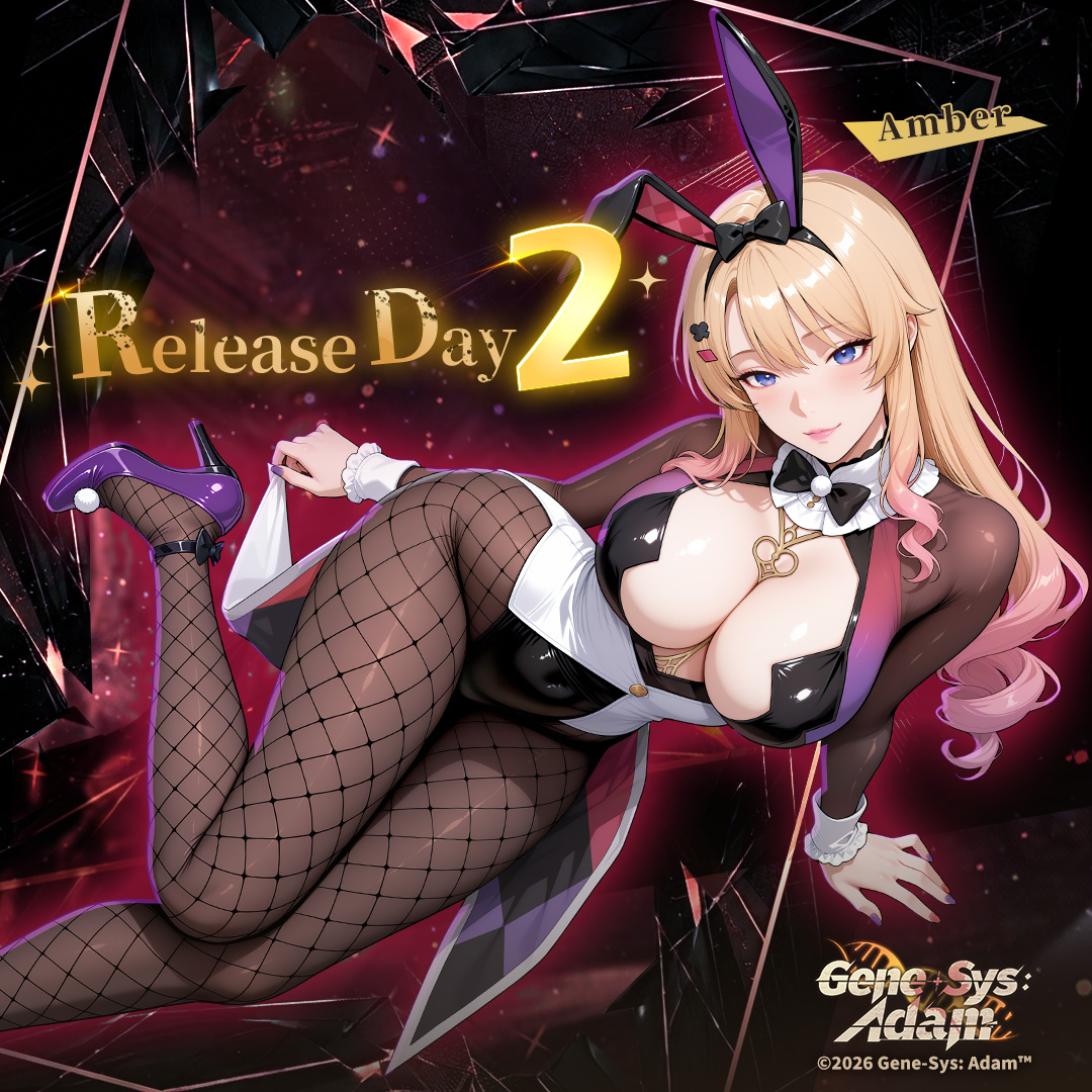 GeneSysAdamEN's tweet photo. 🎉 [Gene-Sys: Adam – Day 2 of Launch]
[Amber]
Originally a popular bunny girl dealer at the Carducci Casino, she ended up becoming infected during the Great Plague.
After being cured by a vaccine provided by Lola, she awakened the power to manipulate dark energy waves. Earning high regard for her ability, she was promoted to casino manager.
Bound by deep devotion, she and Lola are inseparable best friends who delight in indulging in life's pleasures together.
#GeneSysAdam #GSA #EROLABS