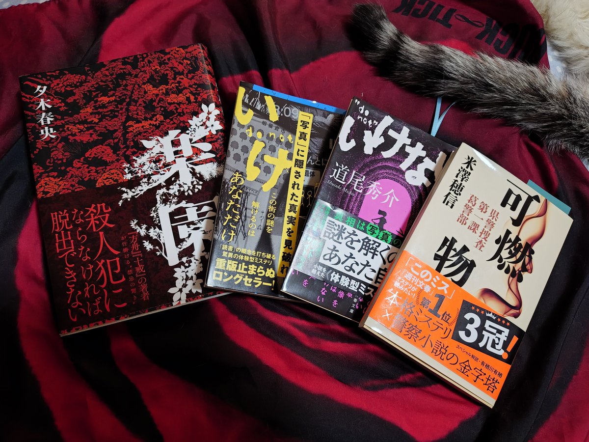 bk_cat__'s tweet photo. 連休で、ようやく少しだけ積読解消？💦
休みがないと本も読めないよ〜😢

猫さんともゆっくり出来たし。。。
本を読むゆとりがあるくらいの仕事で生活出来ると良いのになぁ。。。 https://t.co/3bVEjsXVai