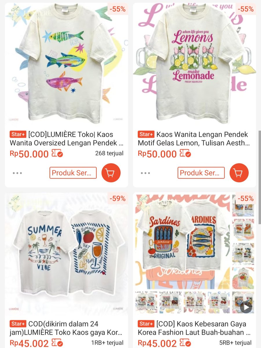 nalala45's tweet photo. LAGI NAKSIR BANGET SAMA STORE KAOS INI

cuman 50 ribuan tapi seger banget ngeliatnya ala summer vibes gitu! ♡ https://t.co/n5KTk00XaY