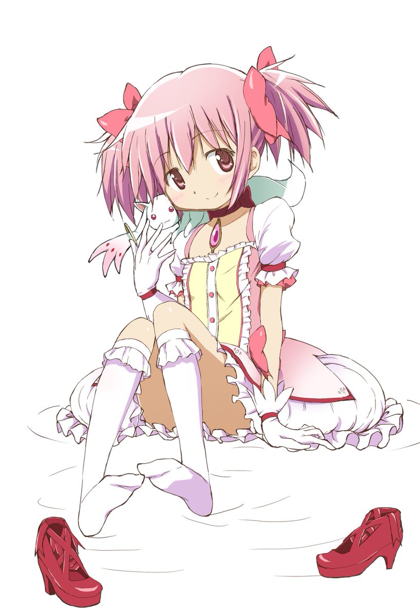 kinnfuji's tweet photo. 過去絵。まどっちとQB。 https://t.co/hIUsnyznZy