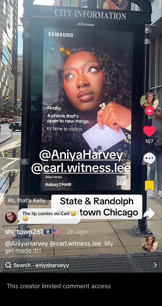 mmb4rtv's tweet photo. Aniya and Carl on an advertisement board in Chicago!! Whattt??!!!!

ANIYA HARVEY AT MFWSS27
#AniyaxMFWSS27 #AniyaHarvey https://t.co/gcx1wD7IPS