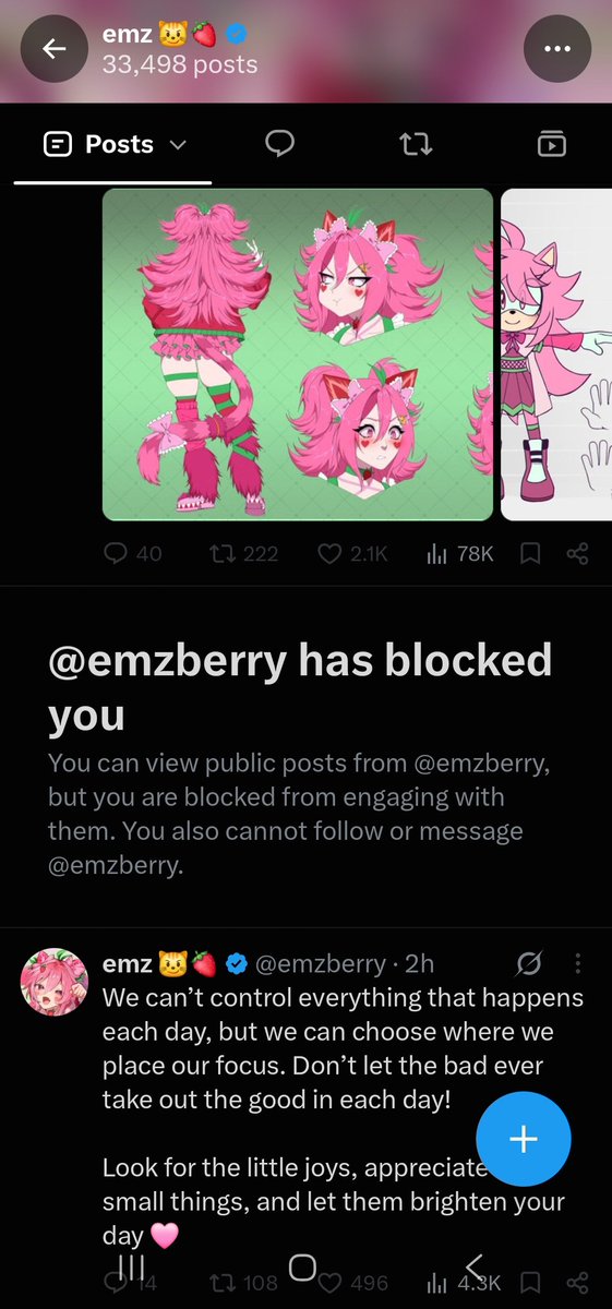 fazelavahunnid's tweet photo. Damn, she blocked me.😂 I can only assume she didn't like what I said about PaulyB harassing Miia in her twitch chat...?🤷‍♂️ But considering that Emz has essentially wished death upon those who voted for Trump, as well as basically advocating for his death, it was bound to happen. https://t.co/i9NeKx3Rwd