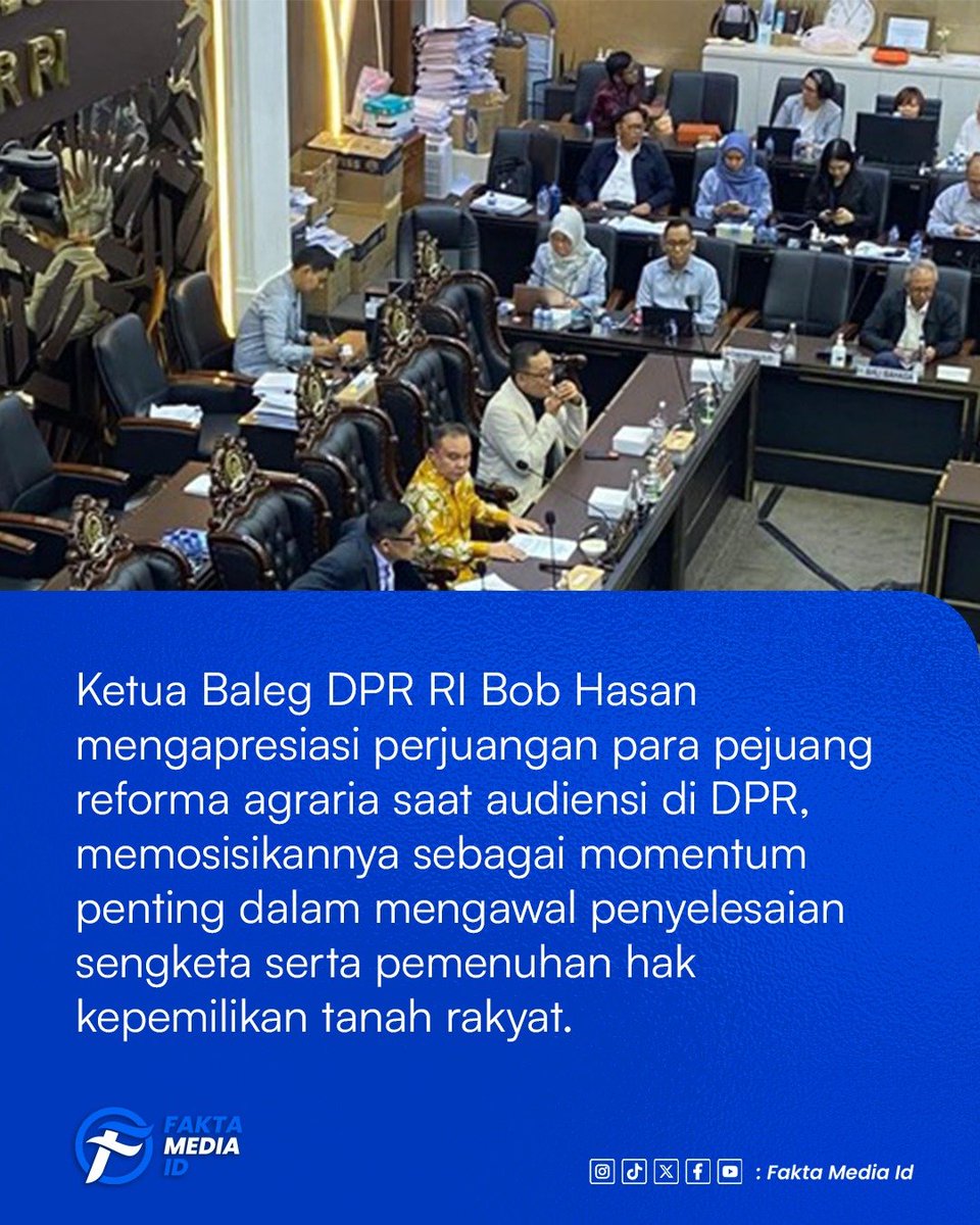 Kasimsergeniw's tweet photo. Ketua Baleg DPR RI  Bob Hasan kawal hak tanah dan keadilan bagi pejuang reforma Agraria✍️✅ https://t.co/XpkBM5xNNP