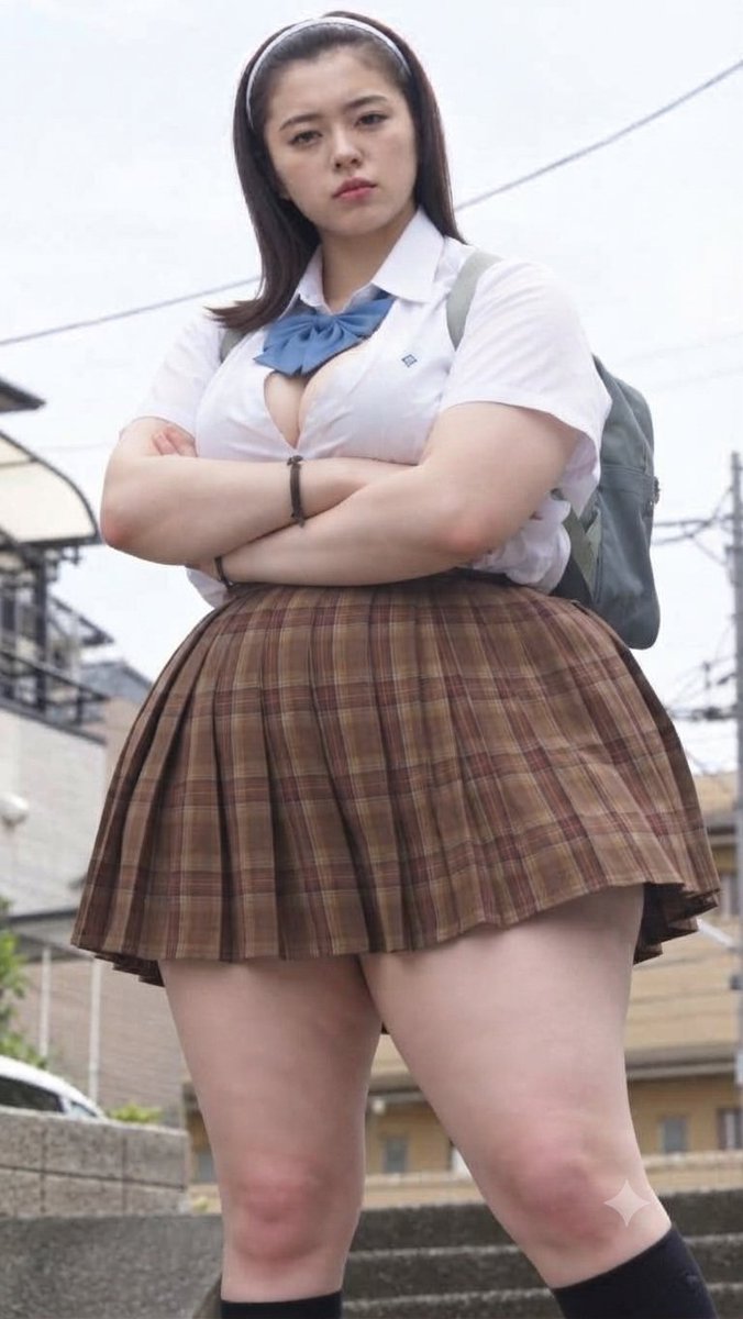 AI9pty's tweet photo. オーラ(制服)
 #AI  #肥満化  #特撮ヒロイン  #オナペ https://t.co/NtGBlE3ccv