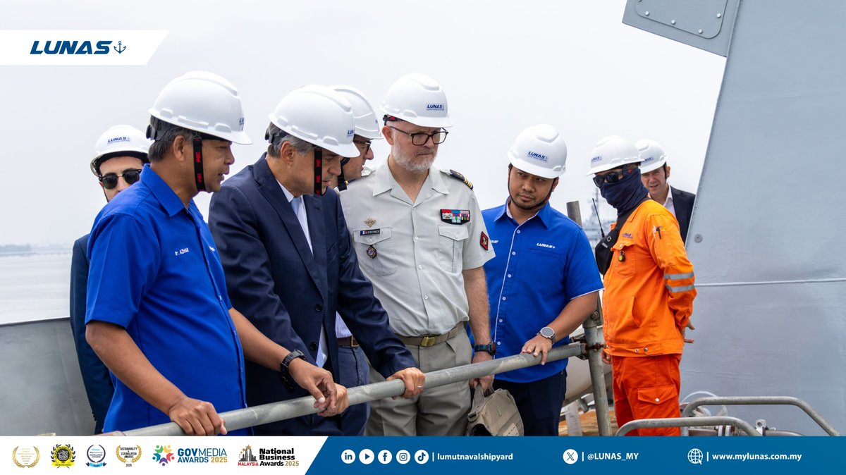 LUNAS_MY's tweet photo. These efforts reflect LUNAS’s commitment to building not only ships, but also the people and capabilities that contribute to building the nation.

#MYLUNAS #LumutNavalShipyard #FranceinMalaysia #MalaysiaFrancePartnership #NDIP

"Defining Excellence" https://t.co/HWy5ihwAHh